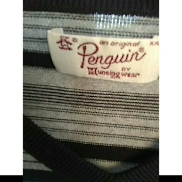 ORIGINAL PENGUIN STRIPED V-NECK PULLOVER SWEATER - Picture 3 of 3